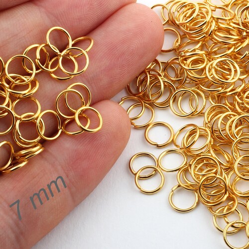 50 Pcs 7mm Jump Rings Tiny Jump Ring Connectors Gold Etsy