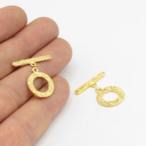 1 Pcs Gold toggle clasp, 24k Shiny Gold toggle clasp, T Bar Lock , Bracelet Closures, 15x18mm-GLD-527