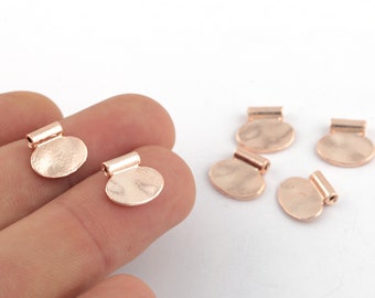 2 Pcs 11x12mm Rose Gold Gold Plated Connector Pendant. Connector Charms, Spacer Charms, Rose Gold Plated Connector, RSGLD-463