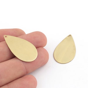 3 Pcs 20x35 Raw Brass Drop Charms, Raw Brass Drop Charms, Stamping Blanks, Raw Brass Findings, Personalized Drop, DS-RW-583
