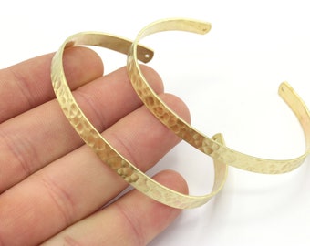 6x155mm Raw Brass Hammered Bangle, Hammered Cuff Bracelet, Hand Made Bracelet, Raw Brass hammered Bracelet, Adjustable Bracelet / AS-24