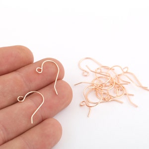 12pcs 13x22mm Rose Gold Plated Earring Wire,Drop Earrings,Chandelier Earrings,Large Hoops, Earring Settings,Rose Gold Brass Earrings EAR-313