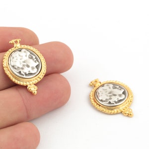 22x31mm 24k Shiny Gold Plated Greek Coins , Antique Greek Coins, Antique Silver Medallion, Greek coins, Antique Greek Medallion, GLD-1355