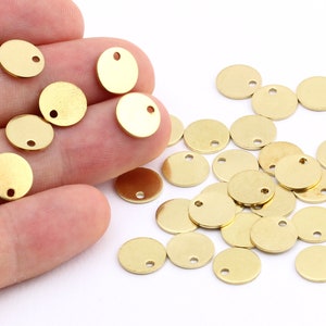 10 mm Raw Brass Disc ,Stamping Tag, Round Disc, Personalized Disc,DS-RW-231