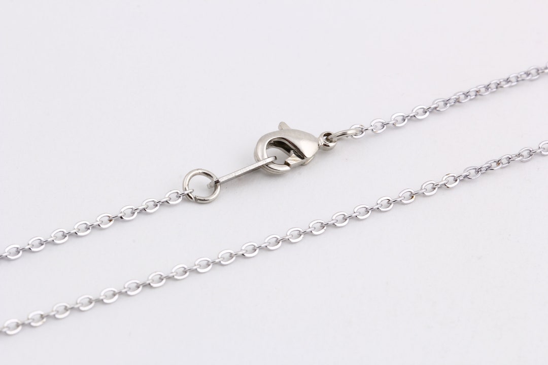 Dainty Necklace Chain-161718202225 Silver Plated Chains ,1,8x2mm ...