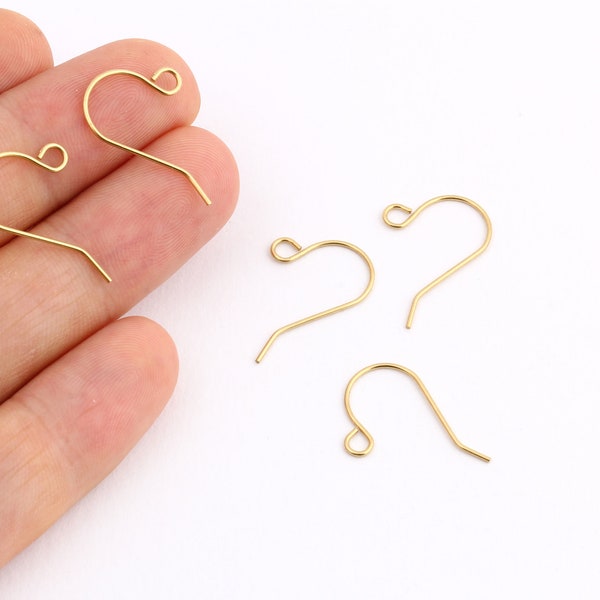 earring wire,Brass earring wire earring posts Raw brass ( 22mm) EAR-63