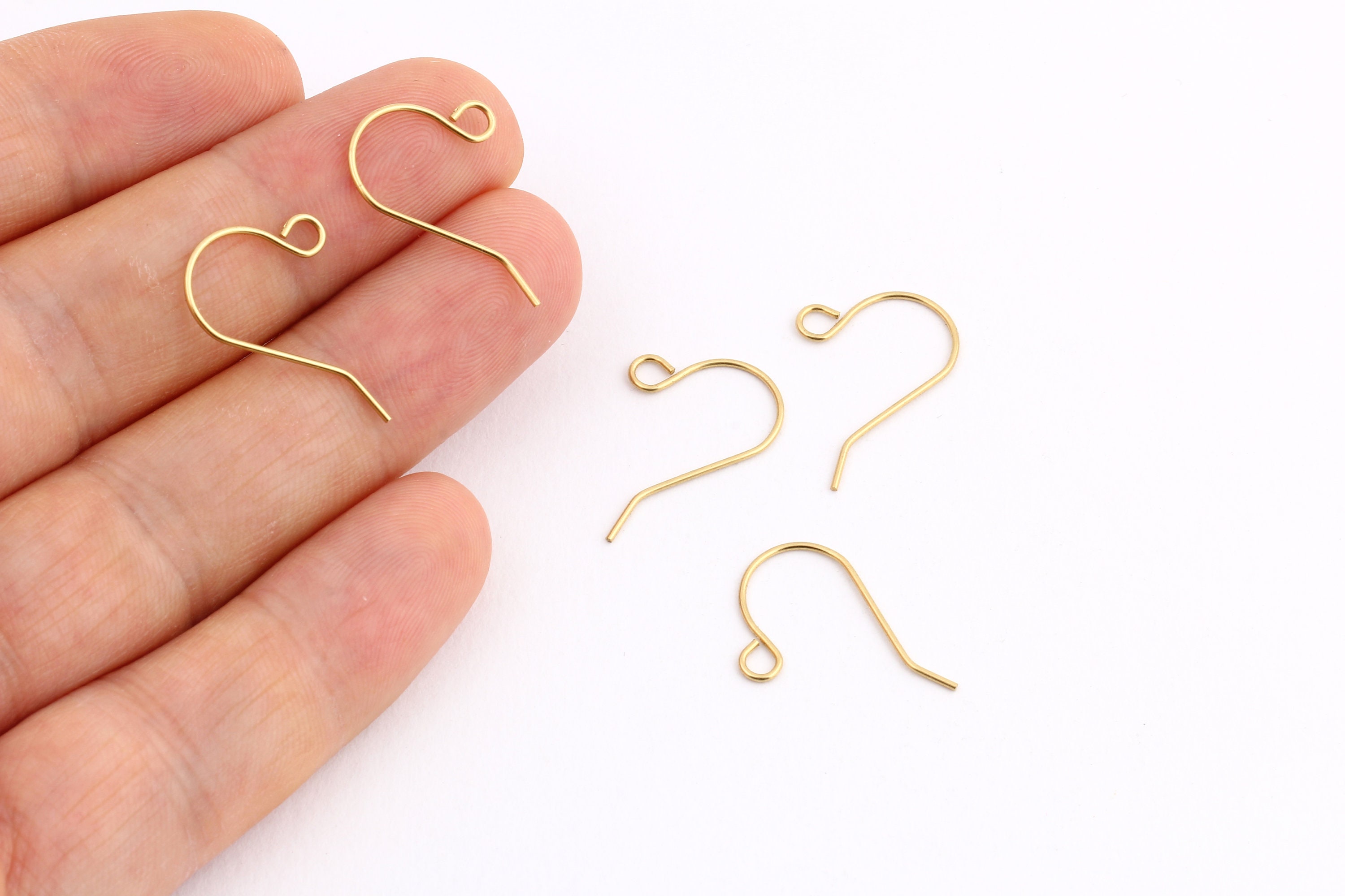 Earring Wirebrass Earring Wire Earring Posts Raw Brass Etsy