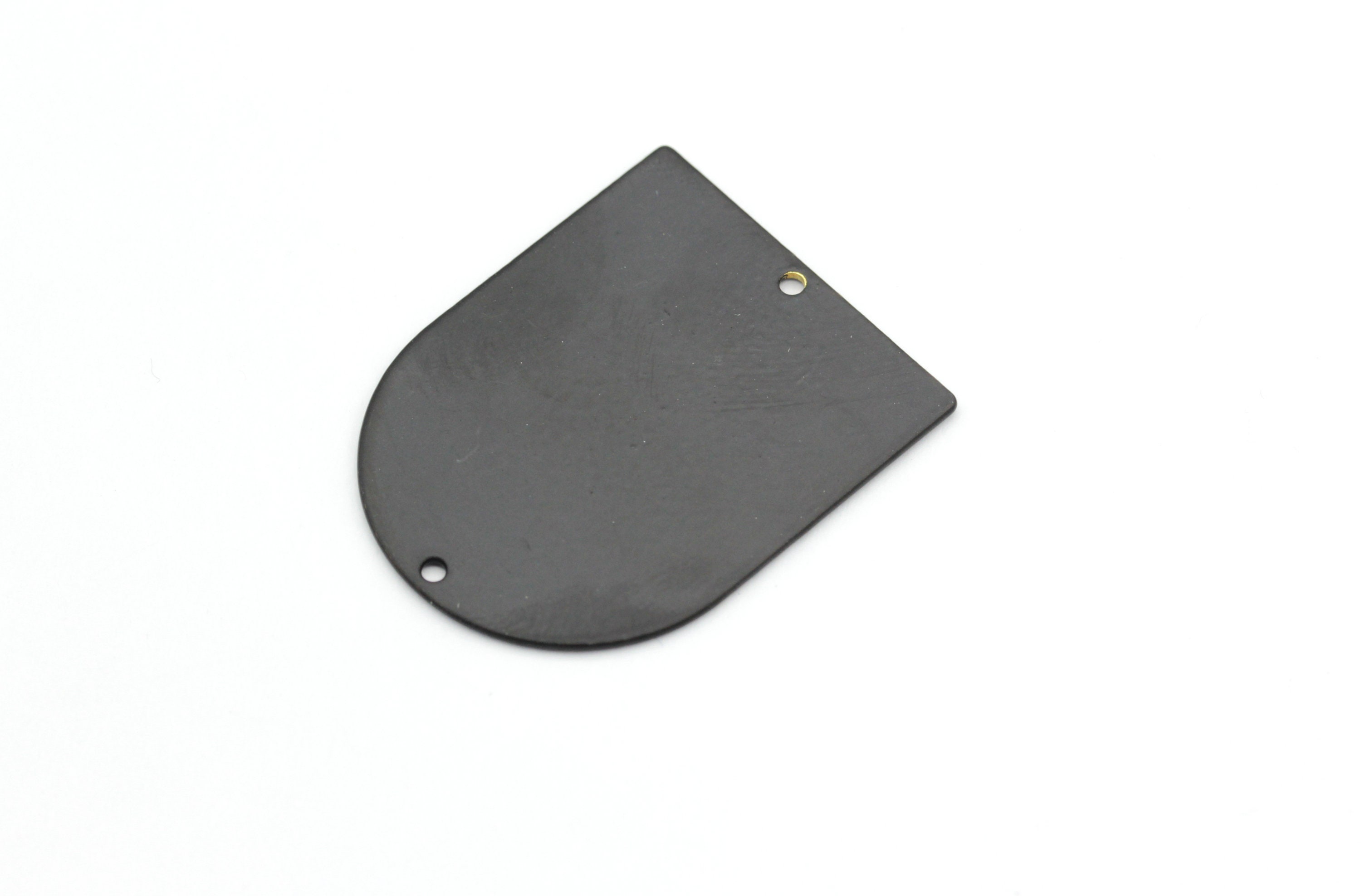 2 Pcs 28x35mm Black Plated Brass Half Moon, Black Plated