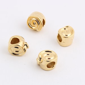 Gold Spacer Beads , 10 Pcs Spacer Beads , 24k Gold Plated Spacer Beads ,Gold Plated Beads,Gold Plated Findings,Jewelry Making ,6x9mm-GLD-143