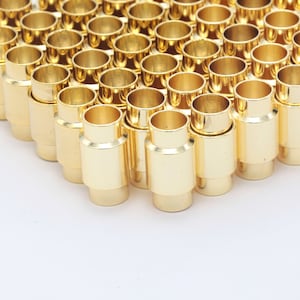 Inner 7mm, Gold Plated Tube Magnetic Clasps, Magnetic Clasp, Magnetic Leather Clasp MC-3