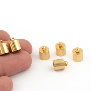 İnner 8mm 24k Gold Plated End Cap ,Hole Inner 8mm, Huge end caps,Solid Brass End Cap , Bead caps, Cones, Huge End Caps, Gold Plated GLD-1339
