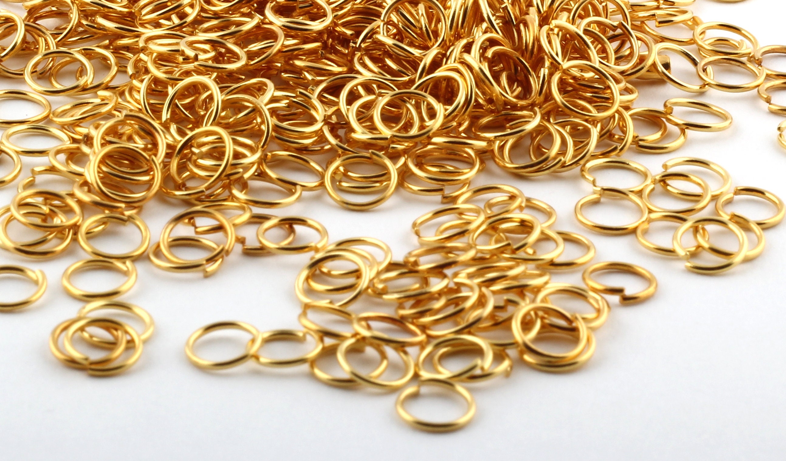 50 Pcs 7mm Jump Rings Tiny Jump Ring Connectors Gold Etsy