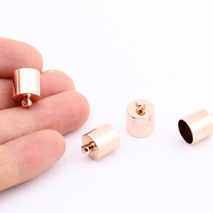 2 Pcs RoseGold Plated End Cap,Hole Inner 10mm,end caps,Solid Brass EndCap,Bead caps, Cones, Huge End Caps, RoseGold Plated 11x14mm RSGLD-431
