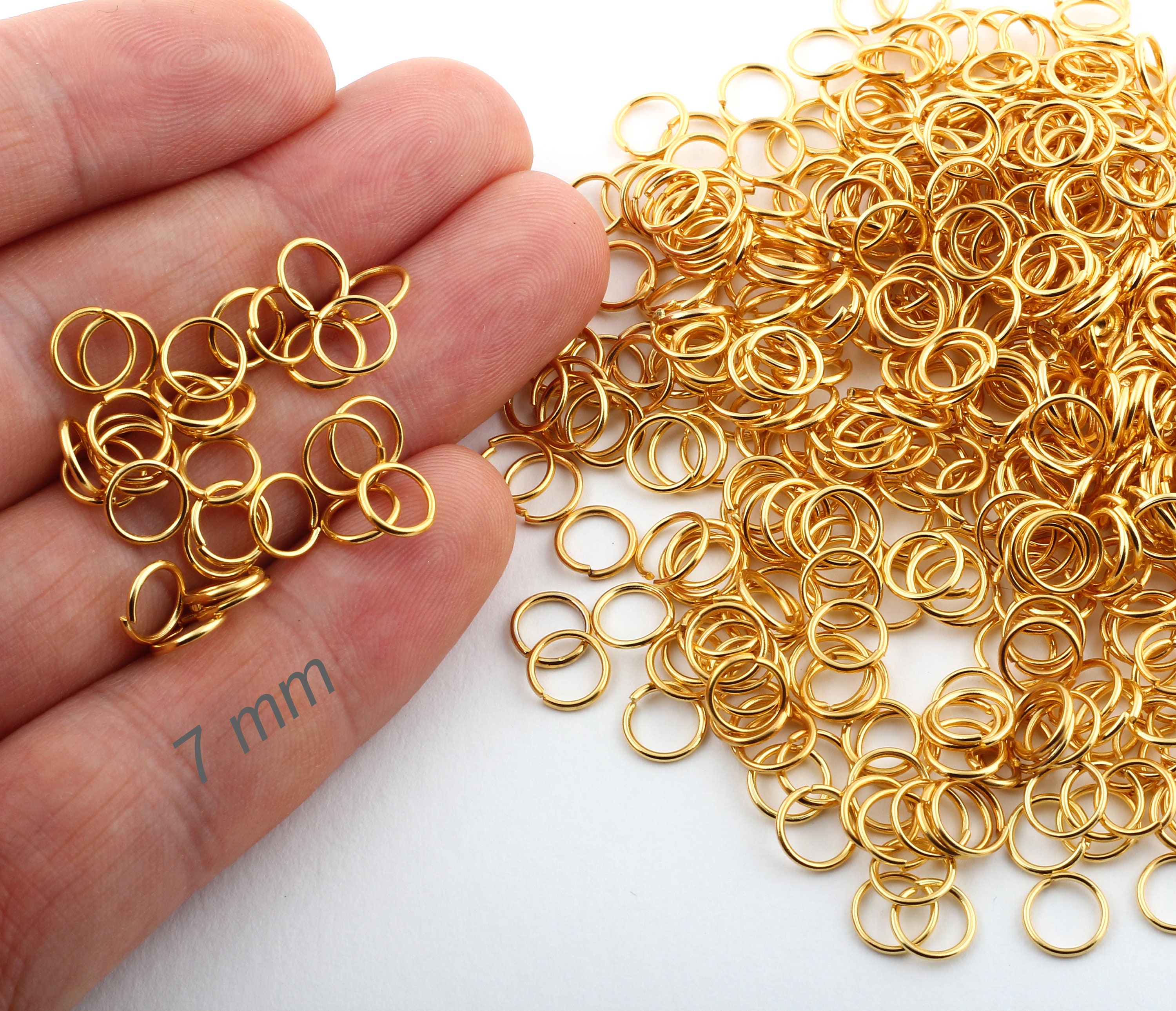 50 Pcs 7mm Jump Rings Tiny Jump Ring Connectors Gold Etsy