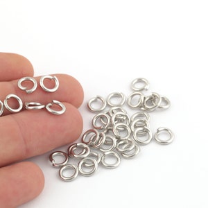 25 Pcs 1.5x8mm Jump Rings ,Tiny Jump Ring Connectors , Rhodium Plated Connector , Rhodium Plated Findings ,Rhodium Plated- SLVR-447