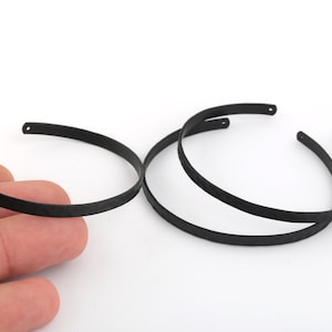 4x155mm Black Bangle, Hammered Cuff Bracelet, Hand Made Bracelet, Hammered Bracelet, Brass Bracelet, Adjustable Bracelet / AS-69