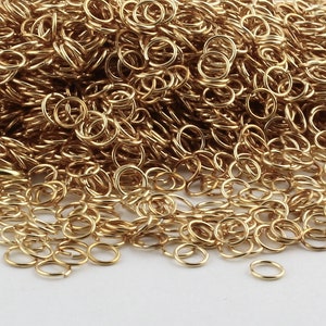 250 Pcs 0.5x4mm Raw Brass Jump Rings, Bulk Raw Brass Jump Rings, Bracelet Connectors, Raw Brass Findings, Open Jump Rings/ DS-RW-102