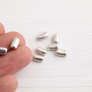 10 Pcs Antique Silver Plated Spacer Bead, Ethnic Spacer Bead,Antique Silver Plated Connector , ( 5x8 mm )