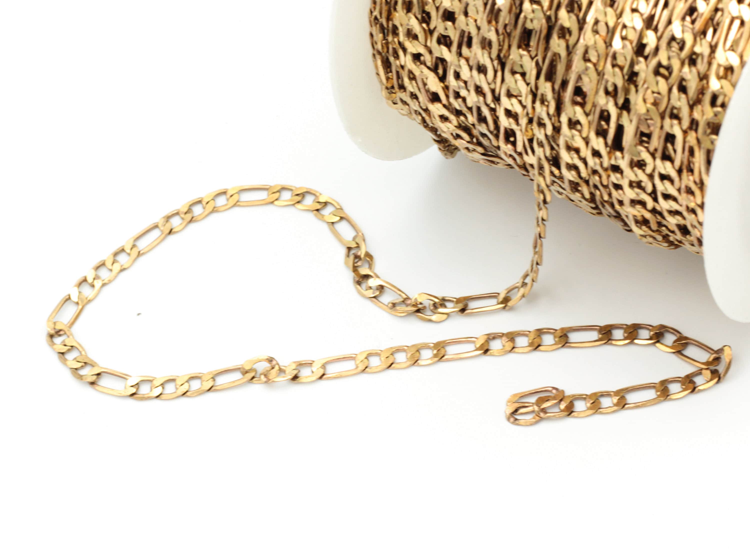 Raw Brass Curb Chains Faceted Curb Chain Strong Chains Bar Etsy