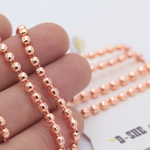 4mm Rose Gold Plated Rolo Chain, Soldered Chains, Rose Gold Plated Chains, Soldered Chains, Rolo Chains RGZ-17