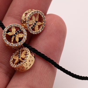 11mm 24k Shiny Gold Butterfly Charm, Butterfly Pendant, CZ Butterfly Charm, Tiny Butterfly Charm, Butterfly Bracelet ZRK-157