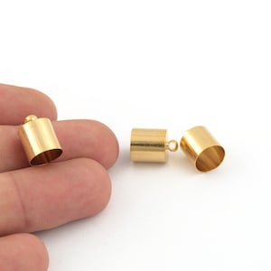 İnner 9.5mm 24k Gold Plated End Cap ,Hole Inner 9.5mm, Huge end caps,Solid Brass End Cap , Bead caps, Cones, Huge End Caps,GLD-1338