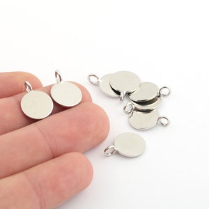 2 Pcs 12x17mm 24k Shiny Gold Plated Round Disc, Circle Disk, Round Disc Pendant, Stamping Blank, Round Coins ,Stamping Tag, SLVR-357