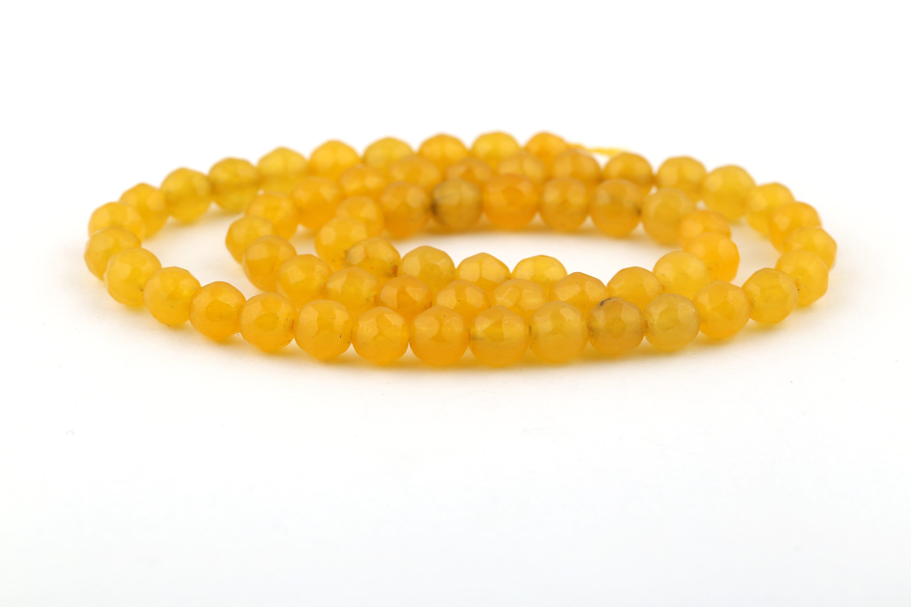 1 strand 6mm faceted yellow Natural Stone bead, Gemstone,Natural Gemstone Beads - 38cm Strand, Jewelry Making, Beading Supplies TBT-54