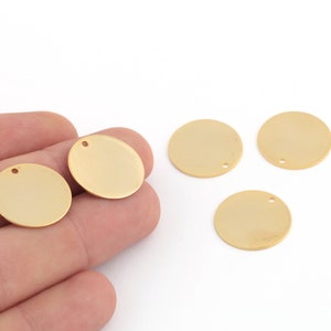20mm 24k Shiny Gold Plated Round Disc, Circle Disk, Round Disc Pendant, Stamping Blank, Round Coins ,Stamping Tag, GLD-1098