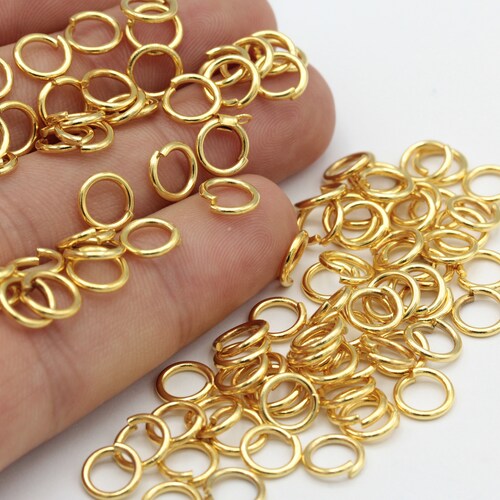 50 Pcs 5mm Jump Rings Tiny Jump Ring Connectors Gold Etsy