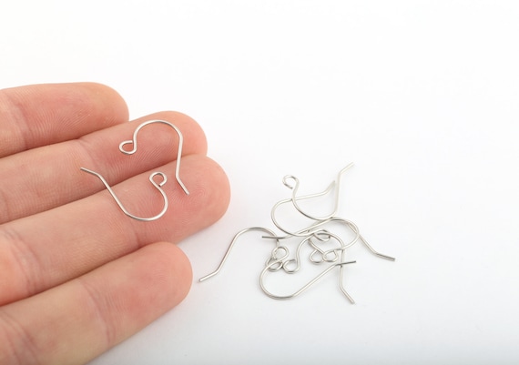 12pcs 13x22mm Rhodium Plated Earring Wire,Drop Earrings,Chandelier Earrings,Large Hoops, Earring Settings, Rhodium Brass Earrings EAR-355
