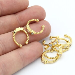 1 Pcs Gold Ear Cuff, 24k Shiny Gold Ball Ear Cuff, Cartilage Ear Cuff, Zircon Ear Cuff, Thick Ear Cuff, Cartilage Earrings ( 16mm ) EAR-144