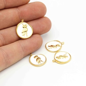 24k Shiny Gold Plated Own, Own Necklace, Own Pendant, Own Jewelry, Own Charms, (17x19mm) GLD-392
