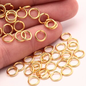 17 Ga 7mm Jump Rings , 25 Pcs 24k Shiny Gold Plated Jump Ring , Gold Plated Connector , - ( GLD-251 )