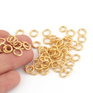5 Pcs ( 1.5x9mm )Jump Rings ,Tiny Jump Ring Connectors , Gold Plated Connector , Gold Plated Findings ,24k Shiny Gold Plated- GLD-1100