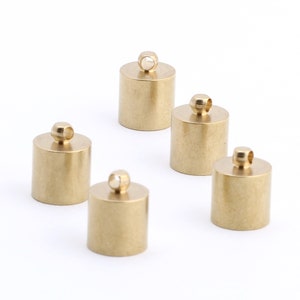 Hole Inner 9mm , Raw Brass End Cap , Solid Brass End Cap , Cord End , Tube End Cap DS-RAW-594