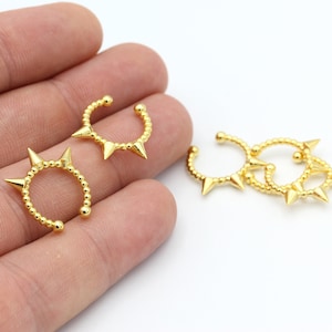 1 Pcs Gold Ear Cuff, 24k Shiny Gold Ball Ear Cuff, Cartilage Ear Cuff, Nail Ear Cuff, Thick Ear Cuff, Cartilage Earrings ( 16mm ) EAR-146