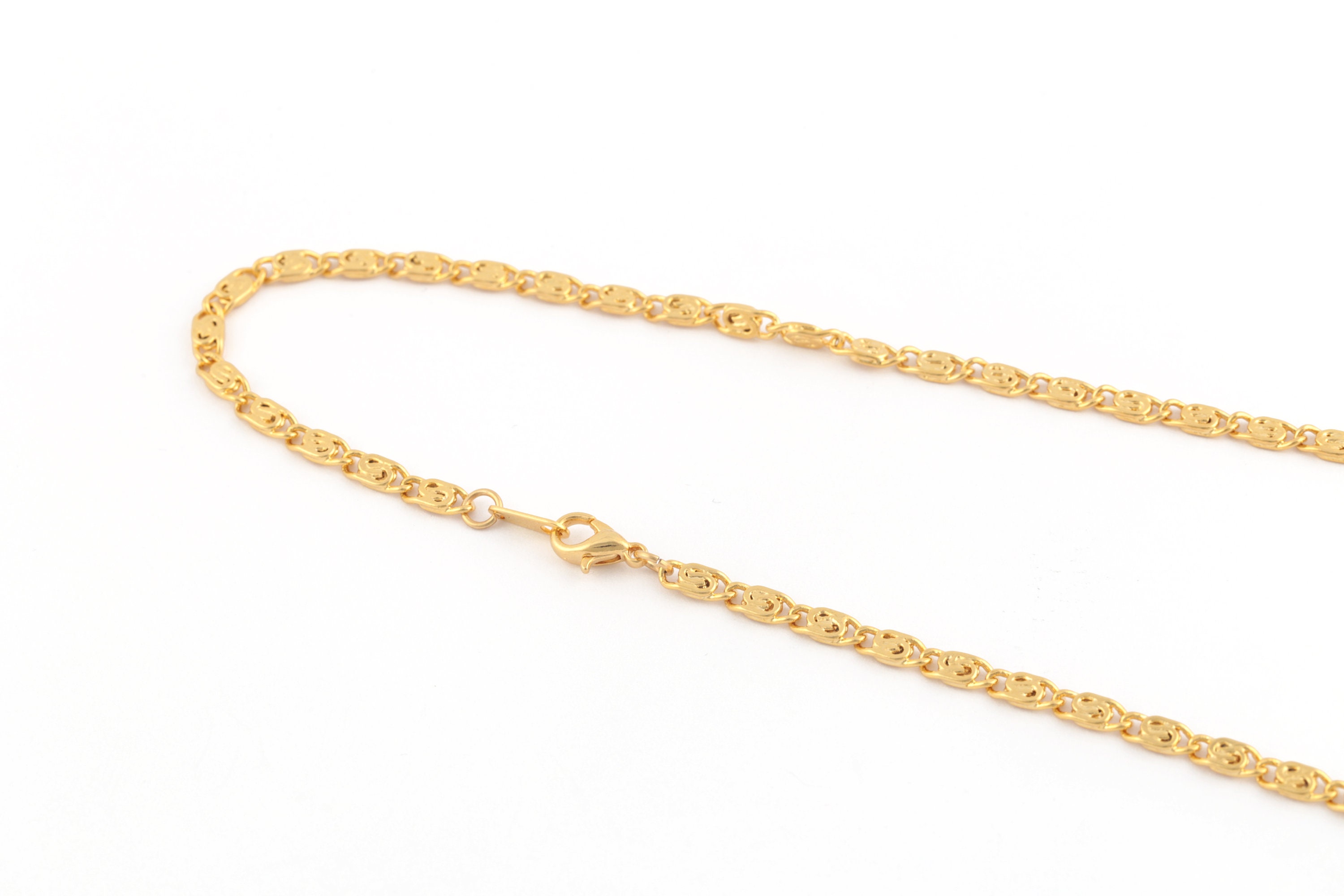 24k Shiny Gold Plated Ready Necklace Chain 16 24k Shiny Gold Plated Ready Necklace Chain 16