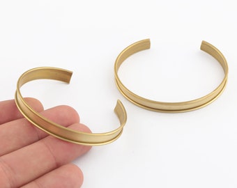 8x155mm Raw Brass Bangle, Raw Brass Cuff Bracelet, Hand Made Bracelet, Polished Bracelet, Raw Brass Bracelet, Adjustable Bracelet / AS-29