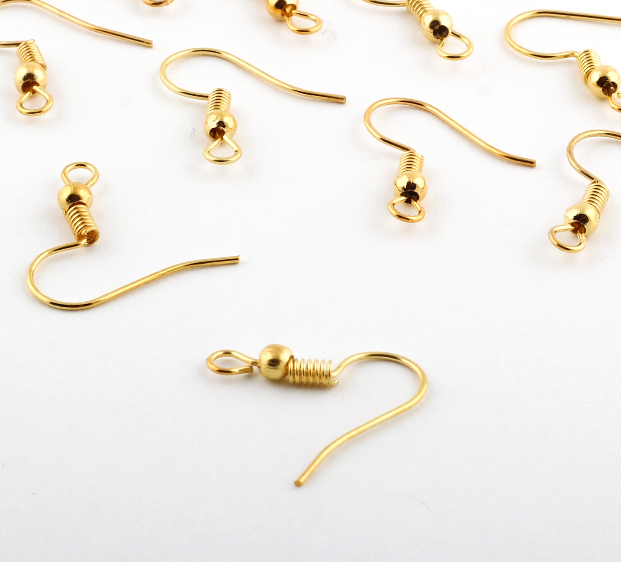 24 Pcs 24k Gold Plated Earrings Findings Ear Wires Gold Etsy