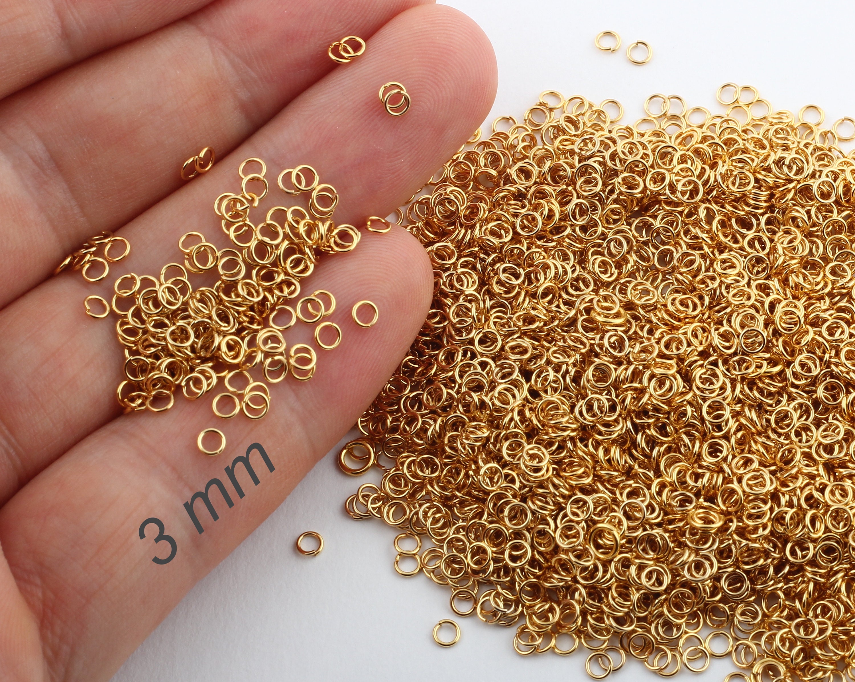 300Pcs 6mm 14K Gold Jump Ring Jump Rings for Jewelry Making Gold Open Jump  Rings Bulk for DIY Craft Earring Pendant 