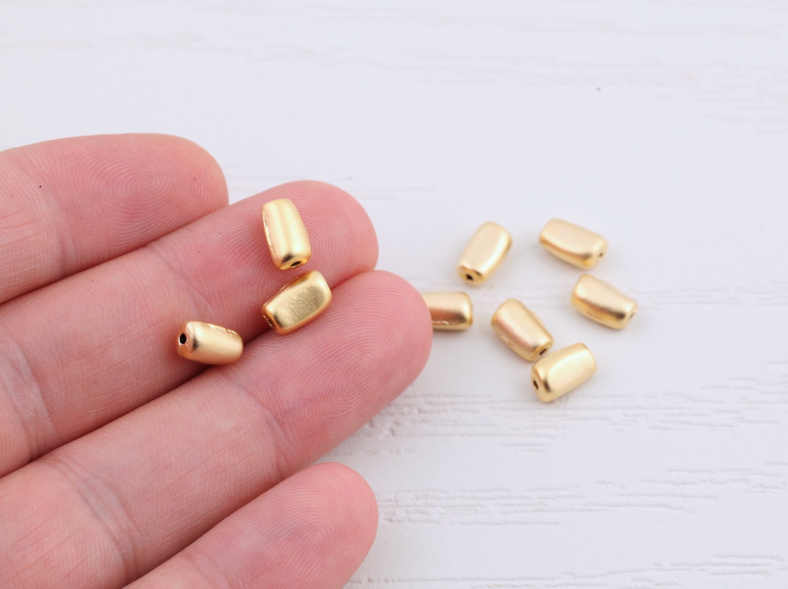 10 Pcs Matt Gold Plated Spacer Bead Ethnic Spacer Beadmatt Etsy
