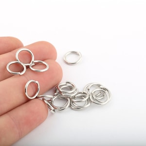 25 Pcs 1.5x10mm Rhodium Plated Jump Rings ,Tiny Jump Ring Connectors , Rhodium Plated Connector , Rhodium Plated Findings , SLVR-378