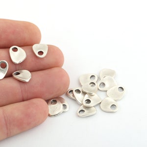 6 Pcs 9x11mm Antique Silver Earring Connector, Necklace Findings, Necklace Connector, Jewelry Supplier, Wholesale, Drop Charms , ANT-77