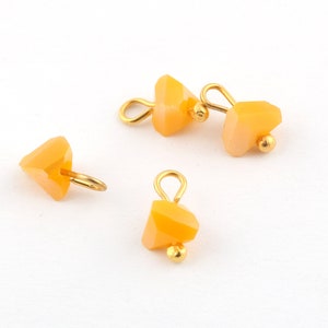 6 mm Draht Crimp Kristall, 24k Glänzende Vergoldete Kristall Perlen, Wire Wrapped Glieder Perlen, Rondell Perlen, Halskette Zubehör, Fußkettchen - STN-3