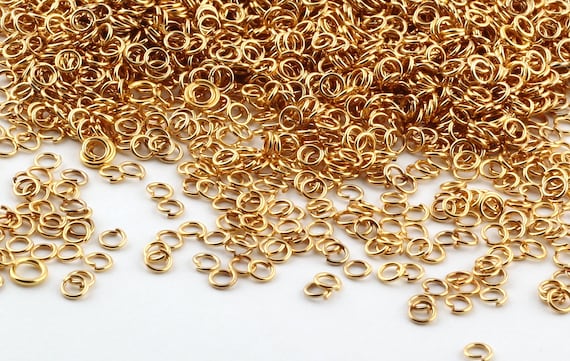 100 Pcs 3mm Jump Rings Tiny Jump Ring Connectors Gold Plated