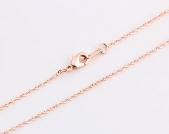 Dainty Necklace Chain-16&quot;-17&quot;-18&quot;-20&quot;-22&quot;-25&quot; Rose Gold Plated  Chains ,1,8x2mm Soldered Chains , Bar Chains , Brass Chain