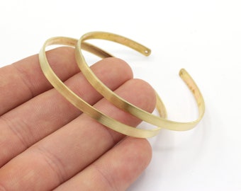 4x155mm Raw Brass Bangle, polished Cuff Bracelet, Hand Made Bracelet, Polished Bracelet, Raw Brass Bracelet, Adjustable Bracelet / AS-28
