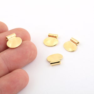 2 Pcs 11x12mm 24k Shiny Gold Plated Connector Pendant. Connector Charms, Spacer Charms, Gold Plated Connector, Gold Plated Findings, GLD-934