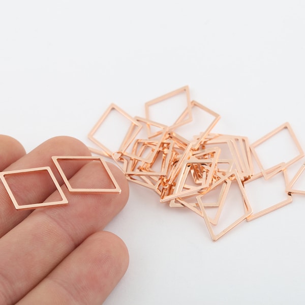 10 Pcs 17x24mm Rose Gold Plated Triangle Charms ,Tiny Necklace Triangle ,Tiny Triangle Charms ,Necklace Pendant ,Geometric Charms, RSGLD-376